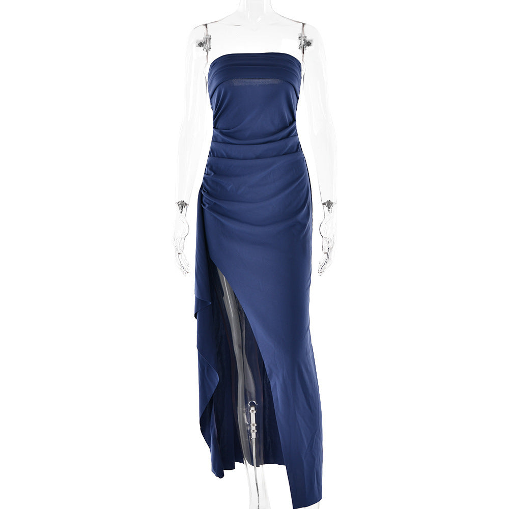Evening Gown Women's One Neck Strapless Dress Fashionable