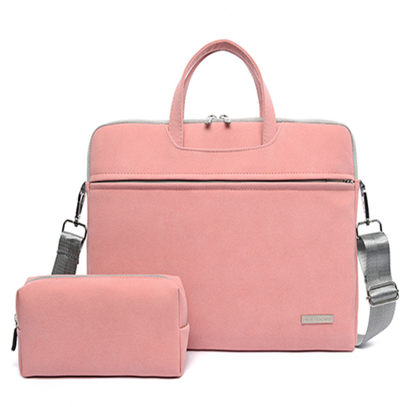 PU Leather Women Laptop Bag Notebook Carrying 13.3 14 15.6 Inch Men Handbags Shoulder Mouse Bag