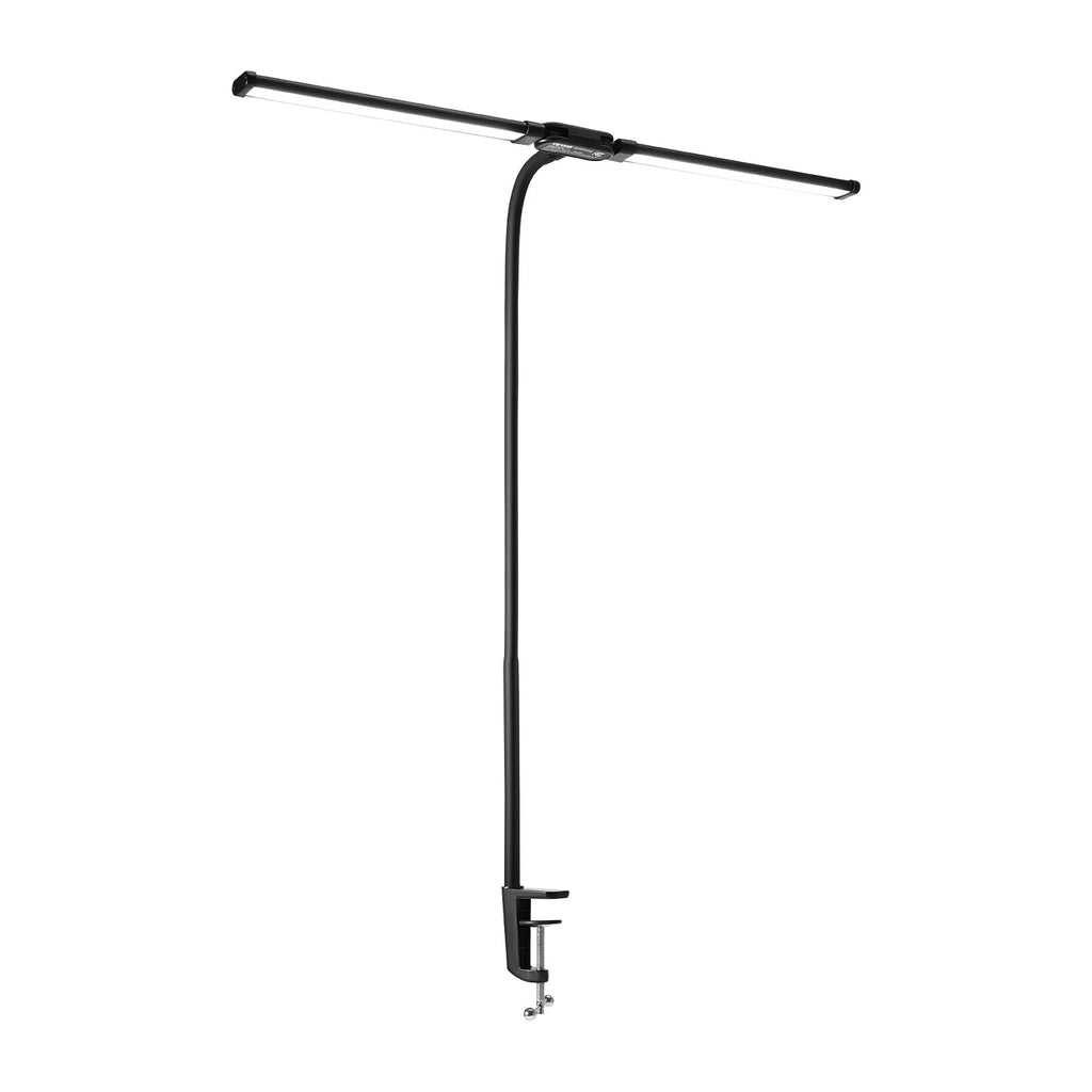 LED Desk Lamp with Clamp Double Head Desk Lamp with 360¡Ã Adjustable Gooseneck