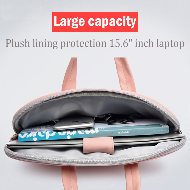 PU Leather Women Laptop Bag Notebook Carrying 13.3 14 15.6 Inch Men Handbags Shoulder Mouse Bag