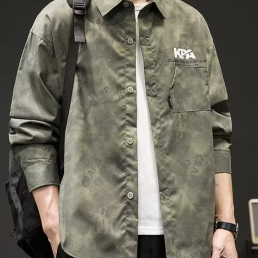 Shirt with camouflage print