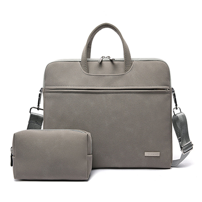 PU Leather Women Laptop Bag Notebook Carrying 13.3 14 15.6 Inch Men Handbags Shoulder Mouse Bag