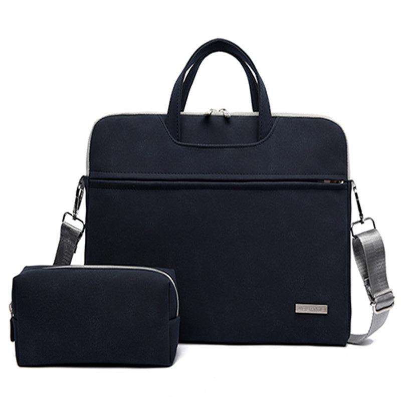 PU Leather Women Laptop Bag Notebook Carrying 13.3 14 15.6 Inch Men Handbags Shoulder Mouse Bag
