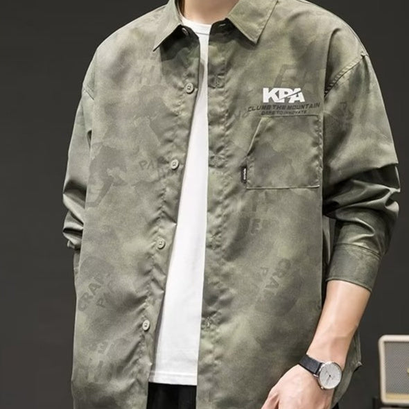 Shirt with camouflage print