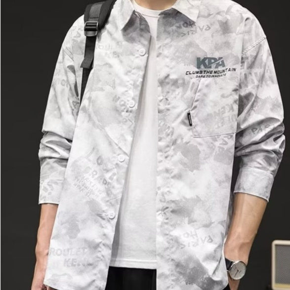 Shirt with camouflage print