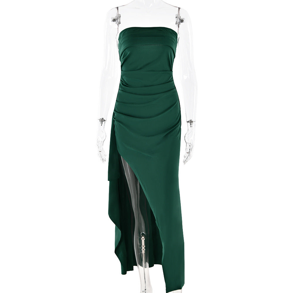 Evening Gown Women's One Neck Strapless Dress Fashionable