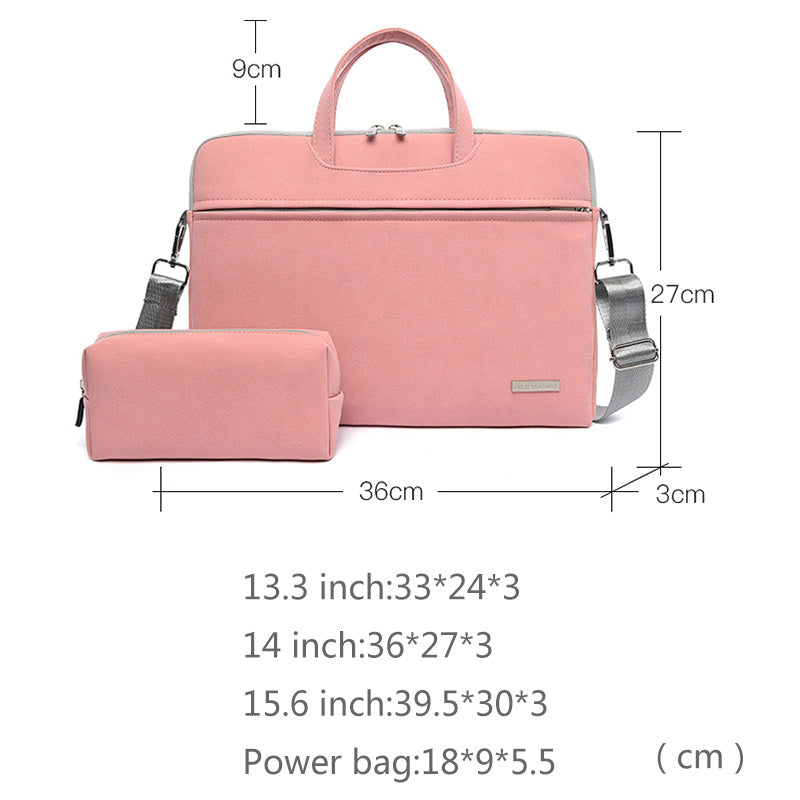PU Leather Women Laptop Bag Notebook Carrying 13.3 14 15.6 Inch Men Handbags Shoulder Mouse Bag