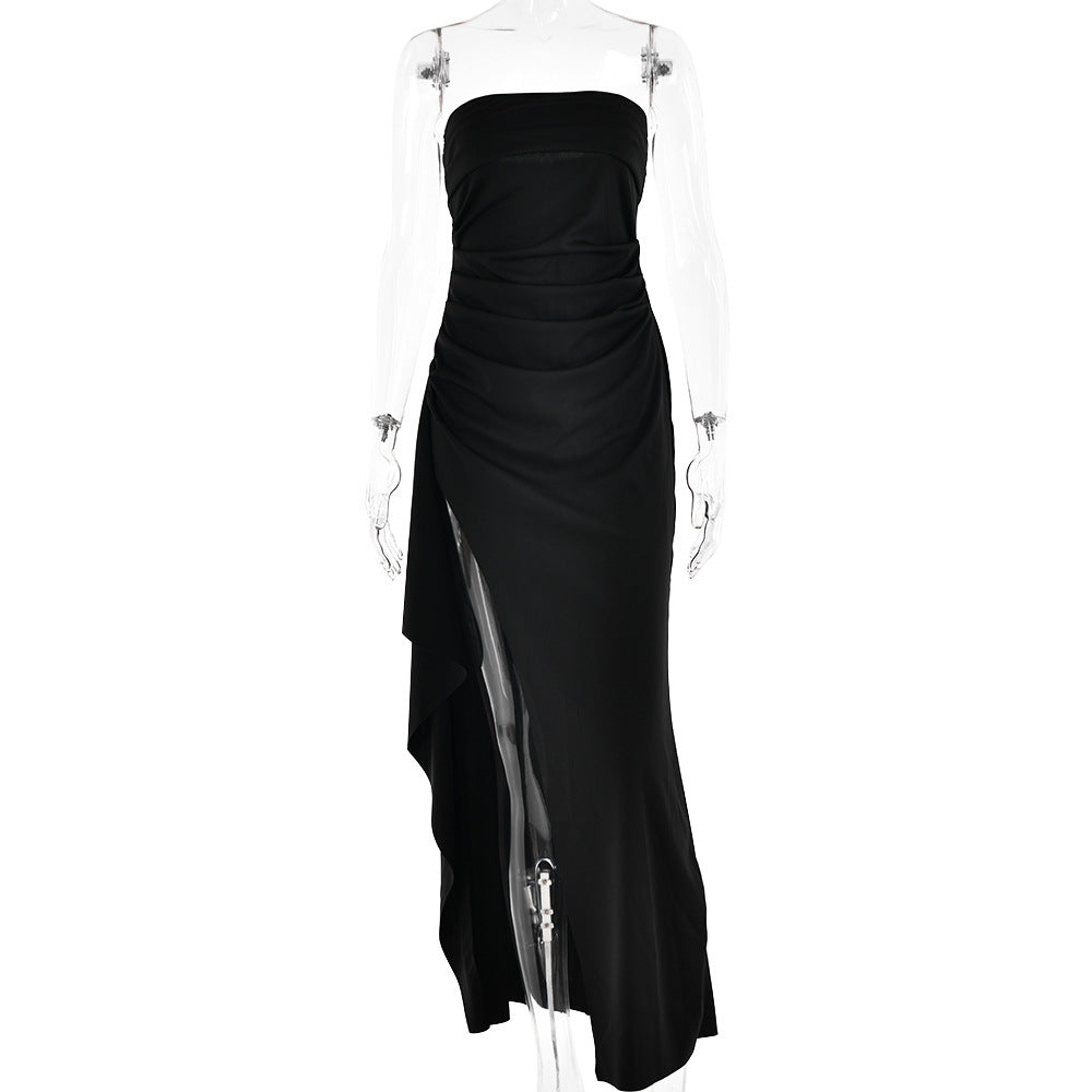 Evening Gown Women's One Neck Strapless Dress Fashionable