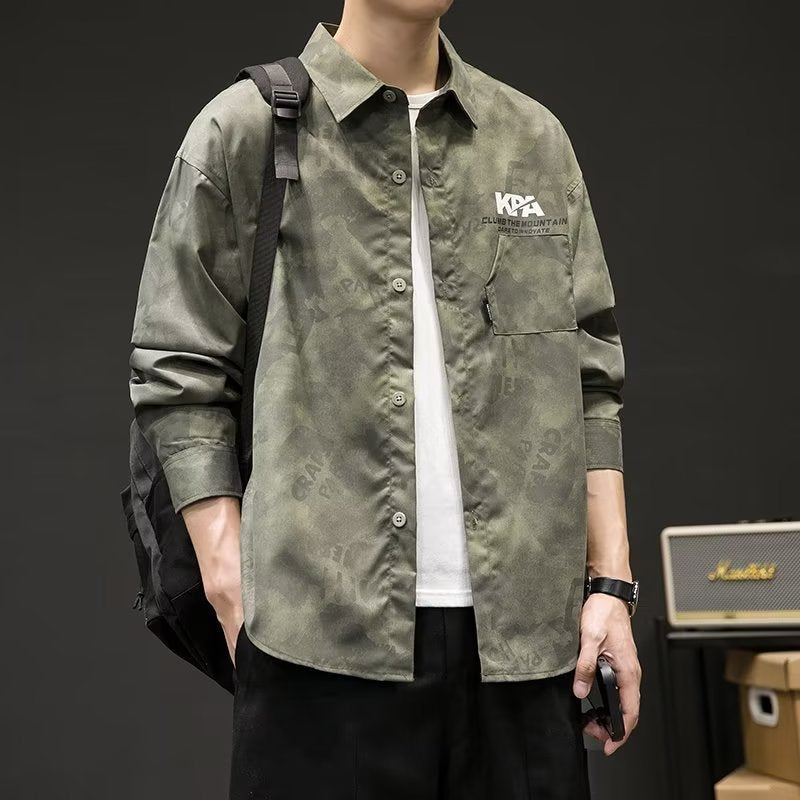 Shirt with camouflage print