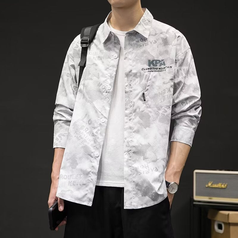 Shirt with camouflage print