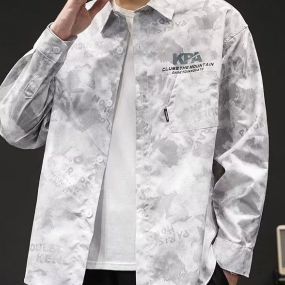 Shirt with camouflage print